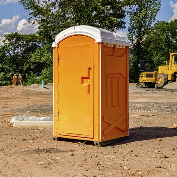 how often are the portable toilets cleaned and serviced during a rental period in Campbell County